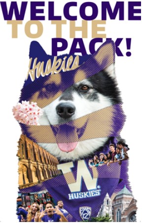 Graphic with text "welcome to the pack!"